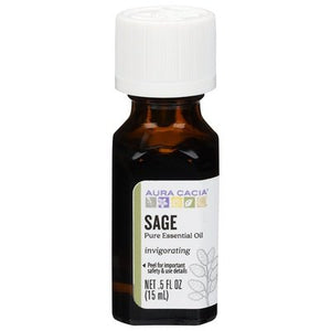 Aura Cacia Pure Essential Oil Sage Invigorating 1/.5 OZ [UNFI-CARLISLE #445643]