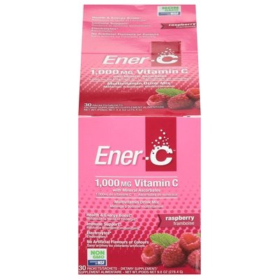 Ener-C Multivitamin Drink Mix Vitamin C 1000 Mg Raspberry 1/30 PKT [UNFI-CARLISLE #1275213]