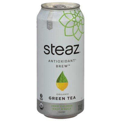 Steaz Green Tea Zero Calorie Half & Half Flavored Organic Antioxidant Brew 12/16 OZ [UNFI #772244] [ebt]
