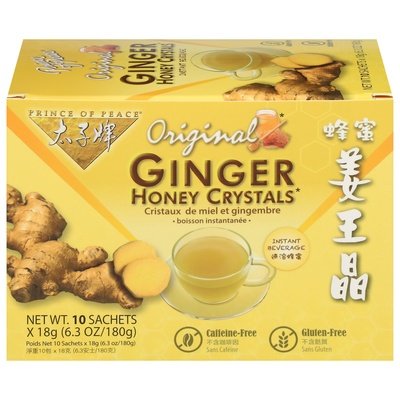 Prince Of Peace Instant Beverage Ginger Honey Crystals Original 1/10 BAG [UNFI-CARLISLE #517953] [ebt]