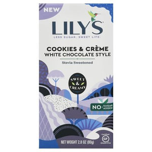 Lilys White Chocolate Style Cookies & Creme 12/2.8 OZ [UNFI-CARLISLE #2639268] [ebt]