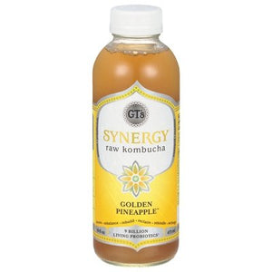 Gts Raw Kombucha Golden Pineapple 12/16 OZ [UNFI #2441392] [ebt] D