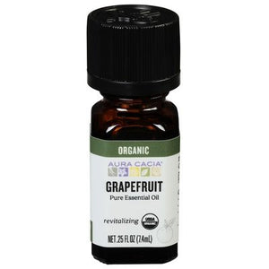 Aura Cacia Pure Essential Oil Organic Grapefruit Revitalizing 1/.25 OZ [UNFI-CARLISLE #323873]