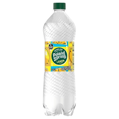 Poland Spring Spring Water Sparkling Lemon Flavor 12/33.8 OZ [UNFI #0551028] [ebt]
