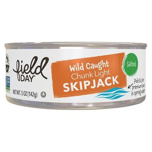 Field Day Skipjack Tuna Chunk Light Salt 12/5 OZ [UNFI #2041994] [ebt]
