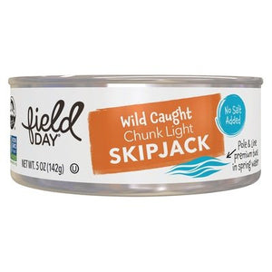 Field Day Skipjack Tuna Chunklight No Salt 12/5 OZ [UNFI #2042026] [ebt]