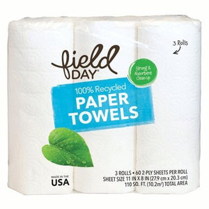 Field Day Paper Towels 100% Recyc 60Sheet 10/3 ROLL [UNFI #753343]
