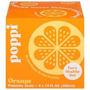 Poppi Prebiotic Soda Orange 6/4/12 OZ [UNFI #2941177] [ebt]