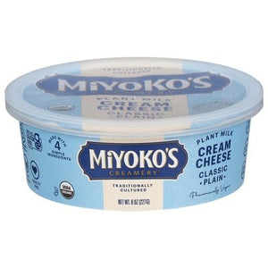 Miyokos Creamery Cream Cheese Plant Milk Classic Plain 6/8 OZ [UNFI #2305720] [ebt]