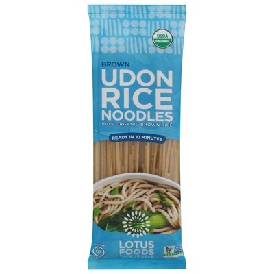 Lotus Foods Rice Noodles Udon Brown 8/8 OZ [UNFI #2685741] [ebt]