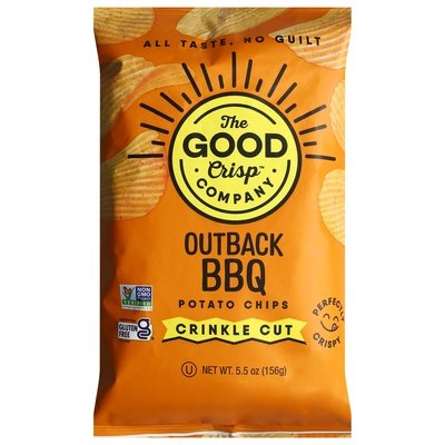 The Good Crisp Company Potato Chips Outback Bbq Crinkle Cut 12/5.5 OZ [UNFI #3009446] [ebt]