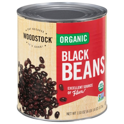 Woodstock Black Beans Organic 6/110 OZ [UNFI #2138980] [ebt]