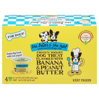 The Bear & The Rat Dog Treats Frozen Yogurt Banana & Peanut Butter 8/14 OZ [UNFI #2392439] [ebt]