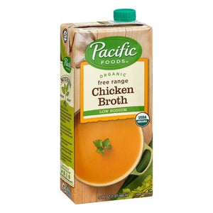 Pacific Foods Broth Low Sodium Organic Chicken Free Range 12/32 OZ [UNFI #313213] [ebt]