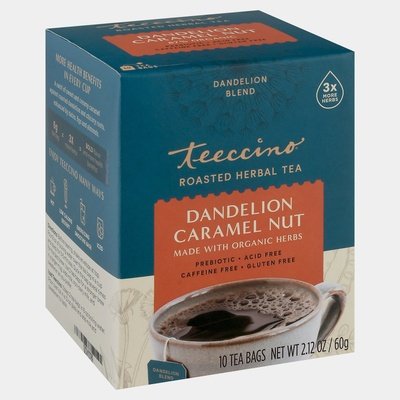 Teeccino Herbal Tea Dandelion Caramel Nut Bags 6/10 BAG [UNFI #1251016] [ebt]