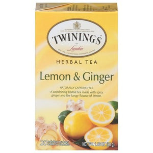 Twinings Herbal Tea Lemon & Ginger Tea Bags 6/20 BAG [UNFI #523522] [ebt]