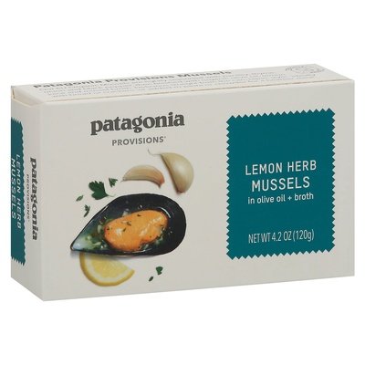 Patagonia Provisions Mussels In Olive Oil + Broth Lemon Herb 10/4.2 OZ [UNFI-CARLISLE #2474674] [ebt]
