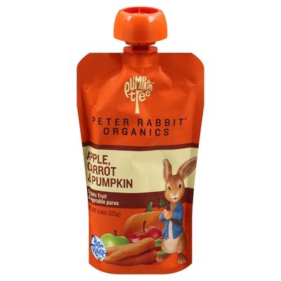 Peter Rabbit Organics Fruit & Vegetable Puree Organic Apple Carrot & Pumpkin 10/4.4 OZ [UNFI #1111202] [ebt]