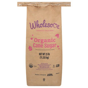 Wholesome Cane Sugar Organic 25 LB [UNFI #0768093] [ebt]