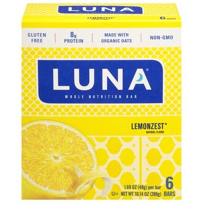Luna Nutrition Bars Whole Lemonzest 6/6/1.69OZ [UNFI #1703370] [ebt]