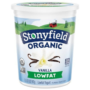 Stonyfield Organic Yogurt Lowfat Organic Vanilla 6/32 OZ [UNFI #0552844] [ebt]