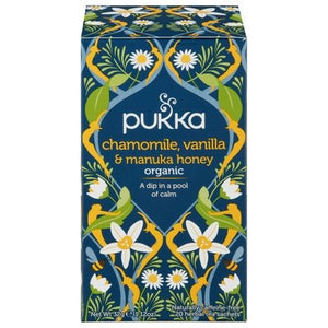 Pukka Herbal Tea Organic Chamomile Vanilla & Manuka Honey Sachets 4/20 BAG [UNFI #2989002] [ebt]