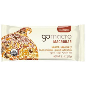 Gomacro Macrobar Double Chocolate + Peanut Butter Chips 12/2.3 OZ [UNFI-CARLISLE #2526929] [ebt]