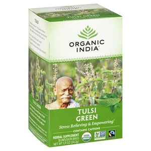 Organic India Herbal Supplement Tulsi Green Infusion Bags 6/18 BAG [UNFI #125476] [ebt]