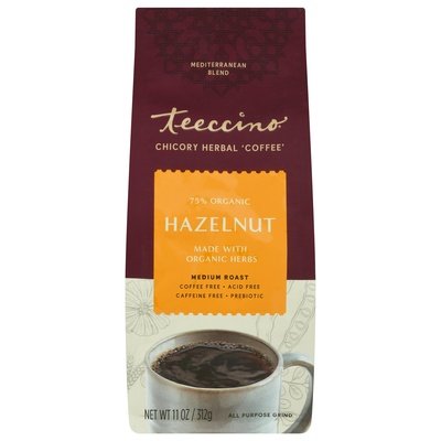 Teeccino Herbal Coffee Medium Roast Mediterranean Blend Hazelnut 6/11 OZ [UNFI #0368381] [ebt]