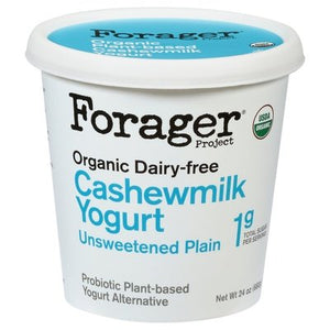 Forager Project Cashewmilk Yogurt Dairy-Free Organic Unsweetened Plain Probiotic 6/24 OZ [UNFI #1940733] [ebt]