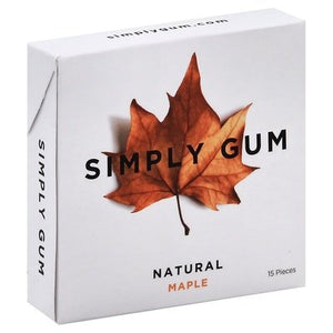 Simply Gum Gum Natural Maple 12/15 CT [UNFI #1767714] [ebt]