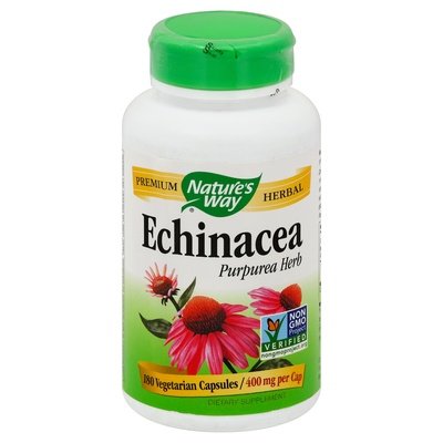 Natures Way Echinacea Purpurea Herb 400 Mg Vegetarian Capsules 1/180 CAP [UNFI-CARLISLE #280701] [ebt]