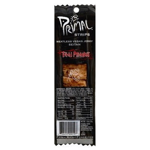 Primal Spirit Foods Meatless Jerky Strips Vegan Seitan Thai Peanut 24/1 OZ [UNFI-CARLISLE #330613] [ebt]