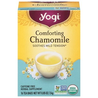 Yogi Herbal Supplement Comforting Chamomile Caffeine Free Tea Bags 6/16 Bag [UNFI #0518399] [ebt]