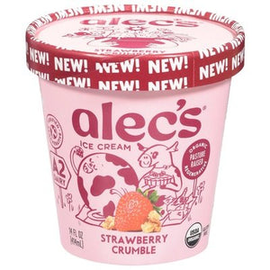 Alecs Ice Cream Ice Cream Strawberry Crumble 8/14 OZ [UNFI #3051893] [ebt]