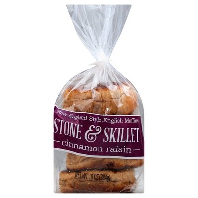 Stone & Skillet English Muffins Cinnamon Raisin New England Style 12/10 OZ [UNFI #2491967] [ebt]