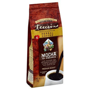 Teeccino Coffee Herbal All Purpose Grind Medium Roast Mocha Naturally Caffeine Free 6/11 OZ [UNFI #0368464] [ebt]
