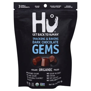 Hu Gems Organic Dark Chocolate Snacking & Baking 6/9 OZ [UNFI #2540441] [ebt]
