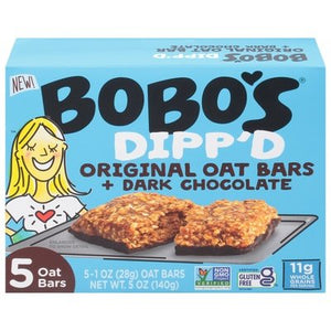 Bobos Oat Bars Oat Bars Original Oat Bars + Dark Chocolate Dippd 6/5 OZ [UNFI #2935146] [ebt]