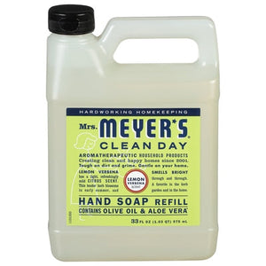 Mrs Meyers Clean Day Hand Soap Refill Lemon Verbana Scent 6/33 OZ [UNFI #1205350]