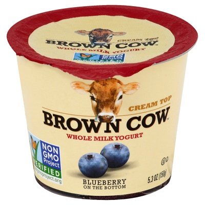 Brown Cow Yogurt Blueberry on the Bottom Whole Milk 12/5.3 OZ [UNFI #2068500] [ebt]