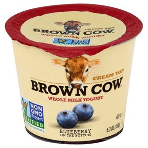 Brown Cow Yogurt Blueberry on the Bottom Whole Milk 12/5.3 OZ [UNFI #2068500] [ebt]