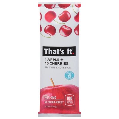 Thats It Fruit Bar Apple + Cherries 12/1.2 OZ [UNFI-CARLISLE #1138130] [ebt]