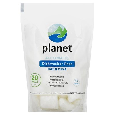 Planet, Inc Dishwasher Pacs Free & Clear Automatic 12/20 CT [UNFI #1605005]