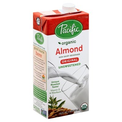 Pacific Foods Non-Dairy Beverage Almond Original Unsweetened 12/32 OZ [UNFI #0938985] [ebt]