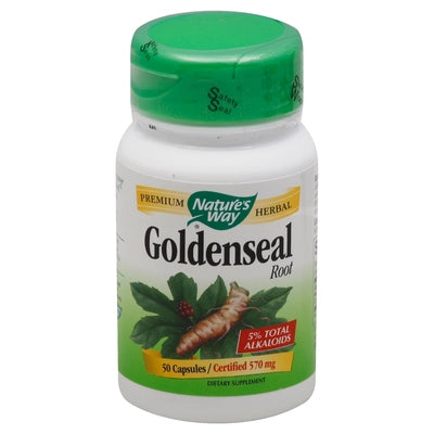 Natures Way Goldenseal Root 570 Mg Capsules 50 Cap [UNFI-CARLISLE #392803] [ebt]