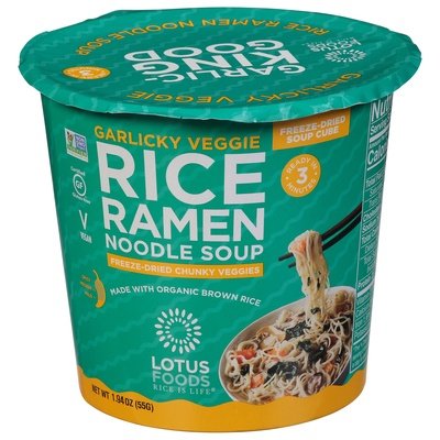 Lotus Foods Rice Ramen Noodle Soup Garlicky Veggie Mild 6/1.94 OZ [UNFI #2747848] [ebt]