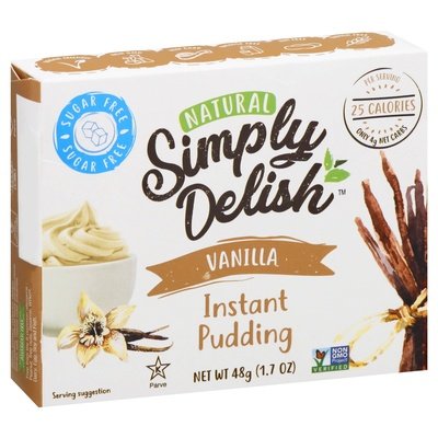 Simply Delish Instant Pudding Vanilla Natural 6/1.7 OZ [UNFI-CARLISLE #1704279] [ebt]