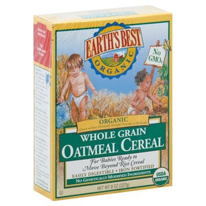 Earths Best Cereal Oatmeal Whole Grain 12/8 OZ [UNFI #943589] [ebt]
