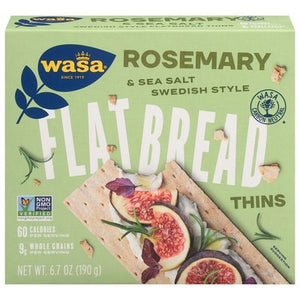 Wasa Crispbread Flatbread Rosemary & Sea Salt Swedish Style Thins 10/6.7 OZ [UNFI #1820877] [ebt]